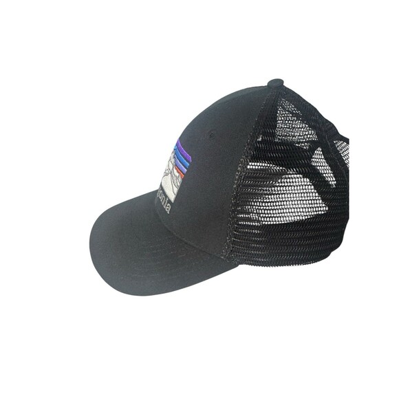 EUC Patagonia Mesh Canvas Patch Mountains Logo Formed Bill netplus Trucker Hat - Picture 10 of 15